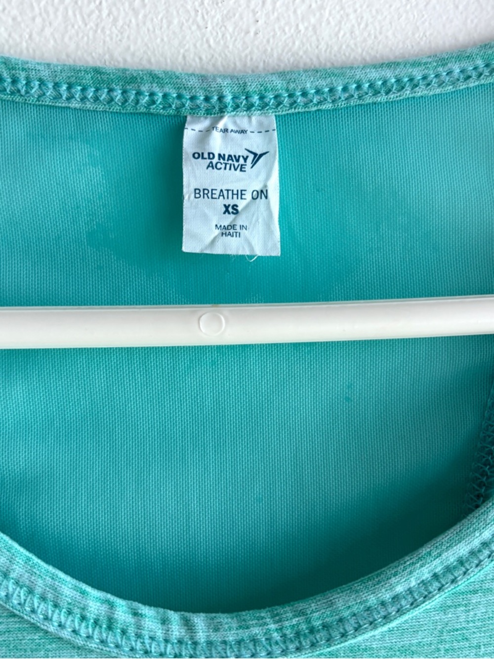 Old Navy Tank Active Breathe On XS Teal Racerback Mesh Workout Top Athleisure - Picture 6 of 8